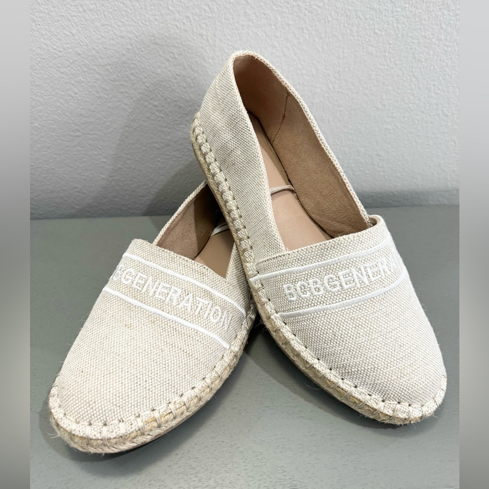 BCBG Belina Logo Slip-On Espadrilles - Size 8.5